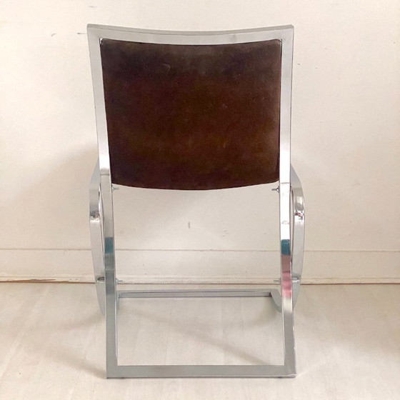 Image 1 of Vintage Italiaanse designstoel uit de jaren 70.