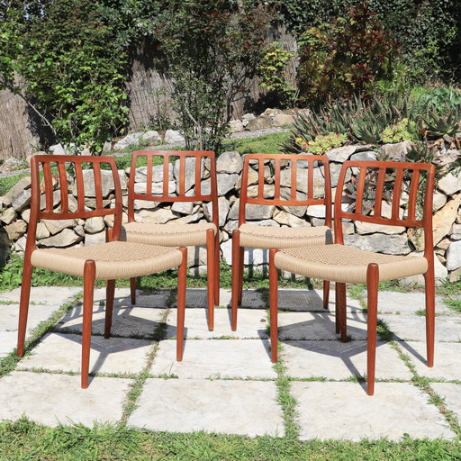 Teakhouten stoelen, model 83, van Niels Otto Møller, 1960