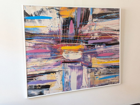 Large 1989 Postmodern Abstract Painting Print by Southern – Billy Hork Gallery Chicago – Art Prints, Wood (photo 7 of 10)