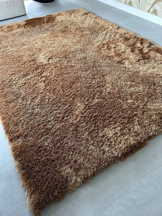 Tapis de luxe 250×350 cm – couleur cuivre – Polyester (photo 5 of 5)