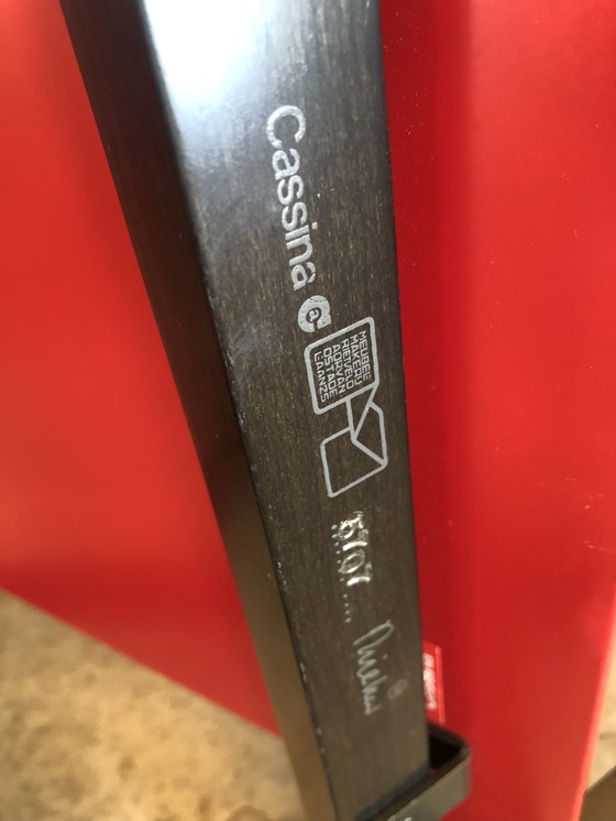 Image 1 of Cassina Rietveld 635 Chaise design rouge et bleue