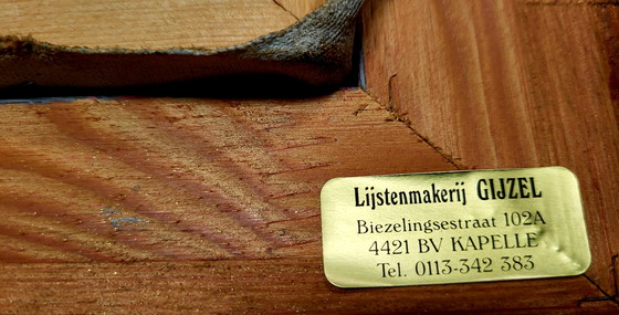 Image 1 of Antique painting - A farmhouse in Soest with chickens running loose by H.Koekoek