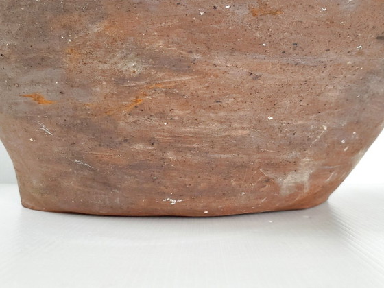 Image 1 of XXL VINTAGE TERRACOTTA CERAMIC VASE DLG ELISABETH JOULIA YVES MOHY LA BORNE