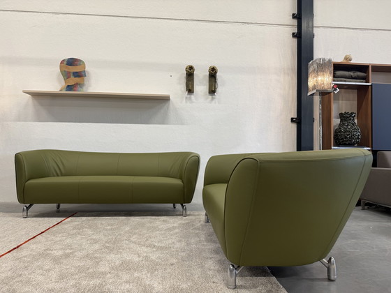 Image 1 of 2 Leolux Pupilla Sofas, 3- und 2-Sitzer, Sensogrün