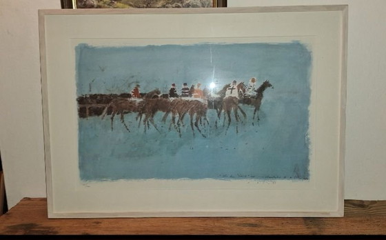Litografia Hermann -Alfred Sigg (1924-2023)Von Dem Start (121/400 – Hermann Alfred Sigg, Arte, Vetro, Carta (photo 2 of 12)
