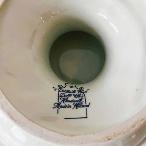 Image 1 of Portafrutta vintage blu Delft a piedi 't Delftse Huys, anni '80