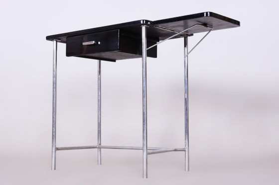 Mesa disociativa pequeña Bauhaus restaurada, de Mücke-Melder, cromada, checa, años 30 – Mesas auxiliares (photo 6 of 9)