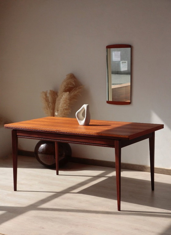 Image 1 of Vintage Teak & Afromosia Dining Table – Extendable Scandinavian Design