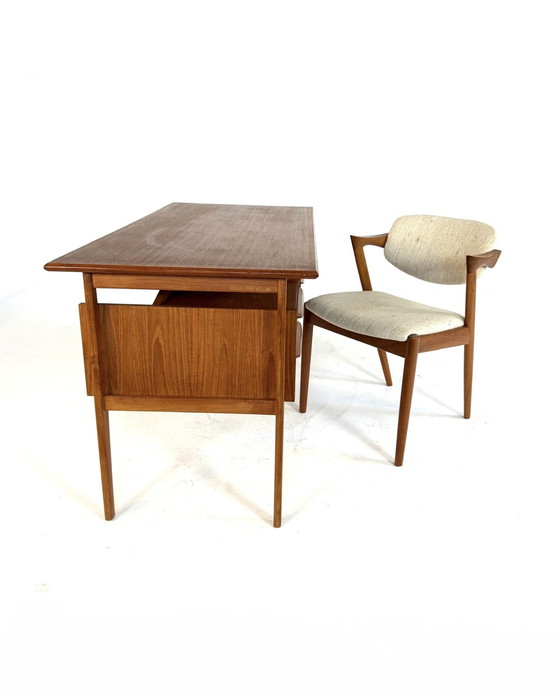 Image 1 of Scrivania vintage in teak, Gunnar Nielsen, Tibergaard anni '60