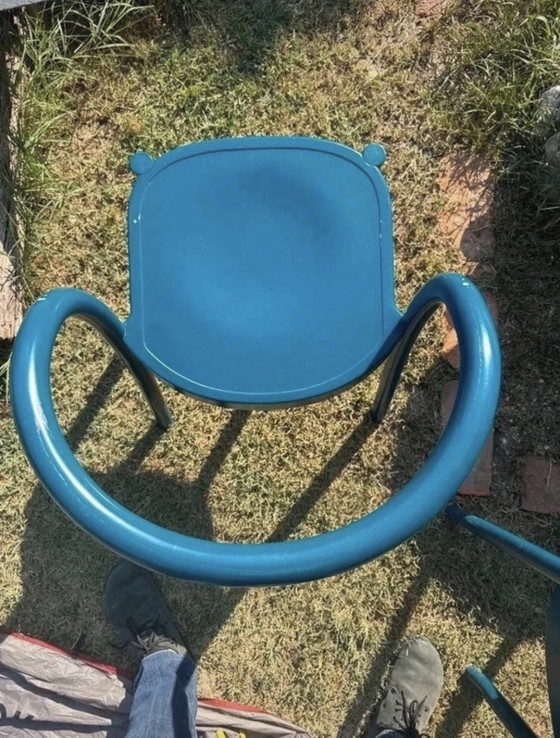 Pair of Moroso St. Mark Chairs by Martino Gamper, Ocean Blue, 2015, Chairs and lounge chairs, Wood (photo 2 of 14)
