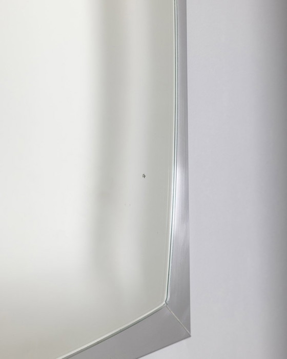 Image 1 of Vintage 70s Wall Mirror in Chromed Metal Italian Design