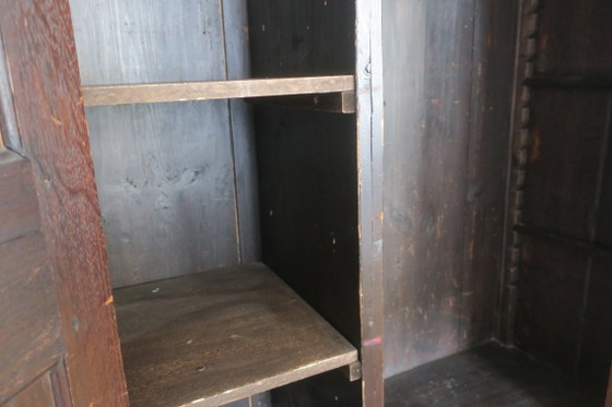 Image 1 of Antique Carved Oak Farmhouse Wardrobe, 1780