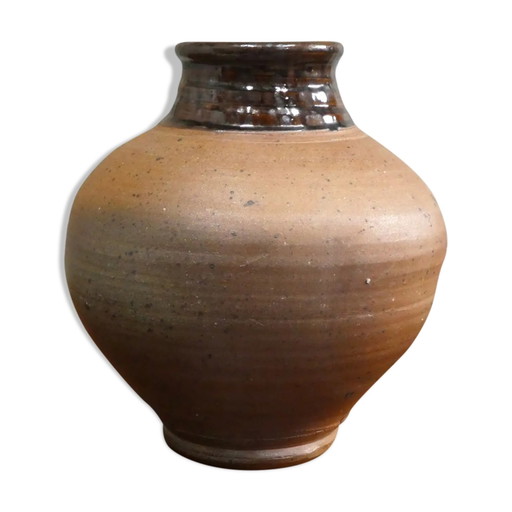 Große Vase von Pierre Digan, teilweise emailliert