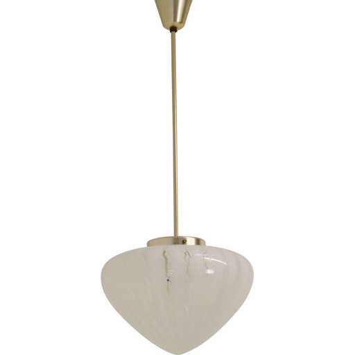 Lámpara colgante de cristal vintage, checa, 1970