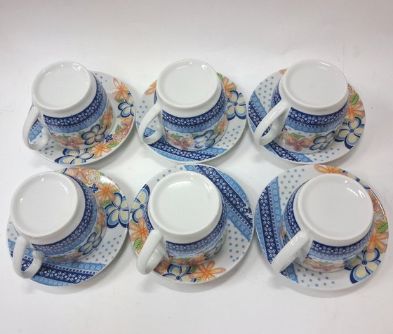 Image 1 of 6 x vintage porcelain coffee cups and saucers, unused