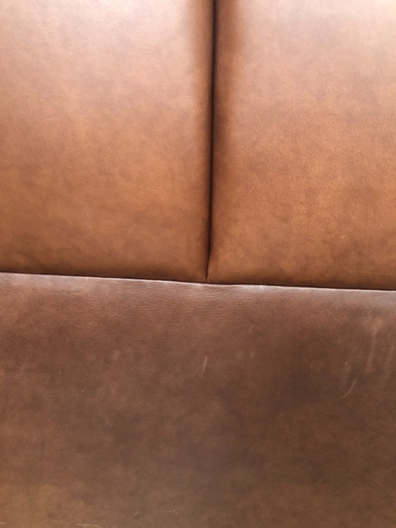 Image 1 of Wandleuchte mit Lederanhänger und Rahmen im Ralph Lauren-Stil