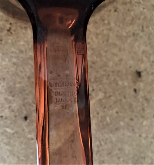 1-liter amberkleurige glazen steelpan, Vision Corning Frankrijk