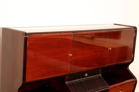 Image 1 of Credenza di metà secolo di Osvaldo Borsani, mogano, palissandro, acero, Italia, anni '50
