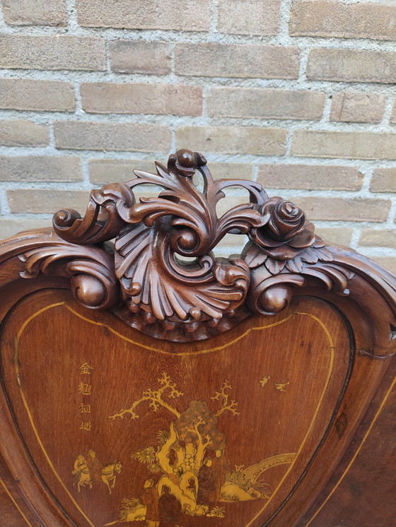 Image 1 of Set di 2 sedie e 1 divano, in stile antico cinese/francese Napoleone 111. Set ristrutturato.