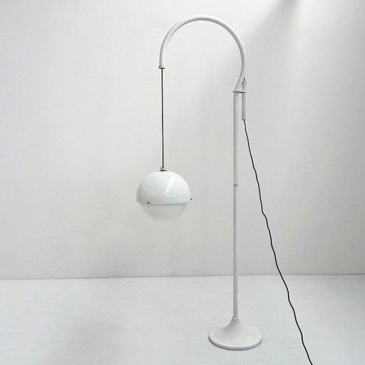 White Model 4055 Floor Lamp by Luigi Bandini Buti for Kartell, 1960s