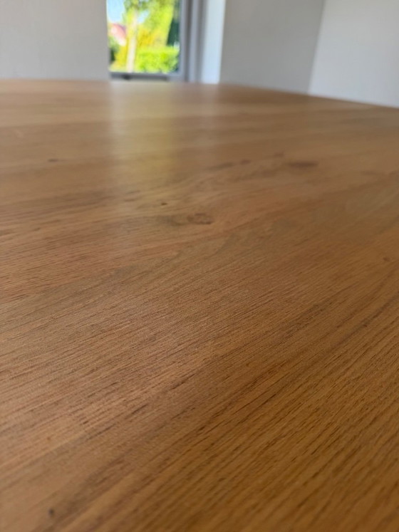 Image 1 of Solid oak whitewash dining table