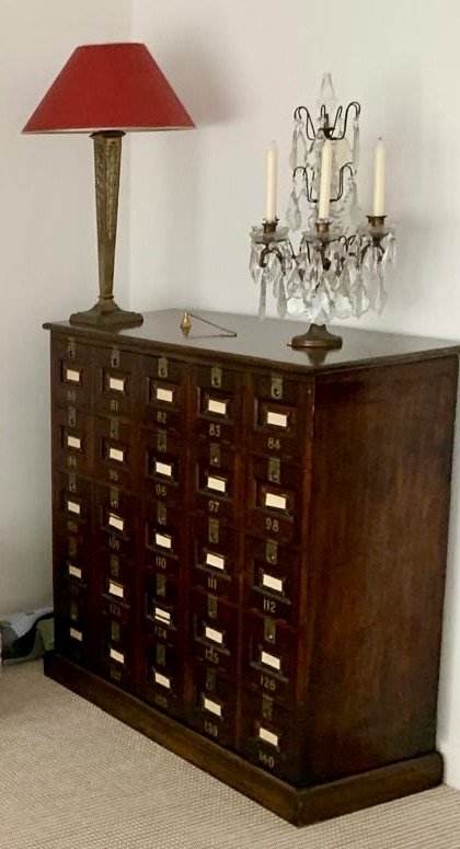 Antieke Kleppenkast / apothekerskast / Notariskast