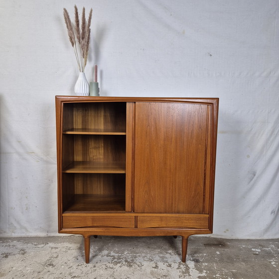 Image 1 of Axel Christensen vintage Deens wandmeubel highboard dressoir