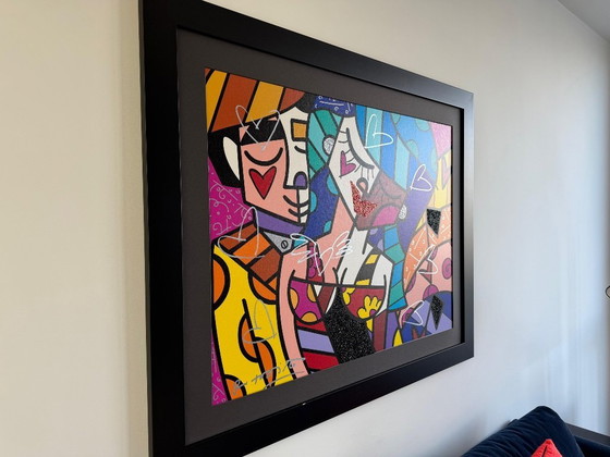 Image 1 of "Close to You" Romero Britto; digital print op canvas