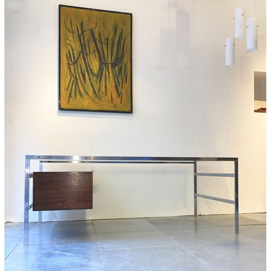 Image 1 of Vintage rosewood veneer desk by Preben Fabricius and Jørgen Kastholm, 1984