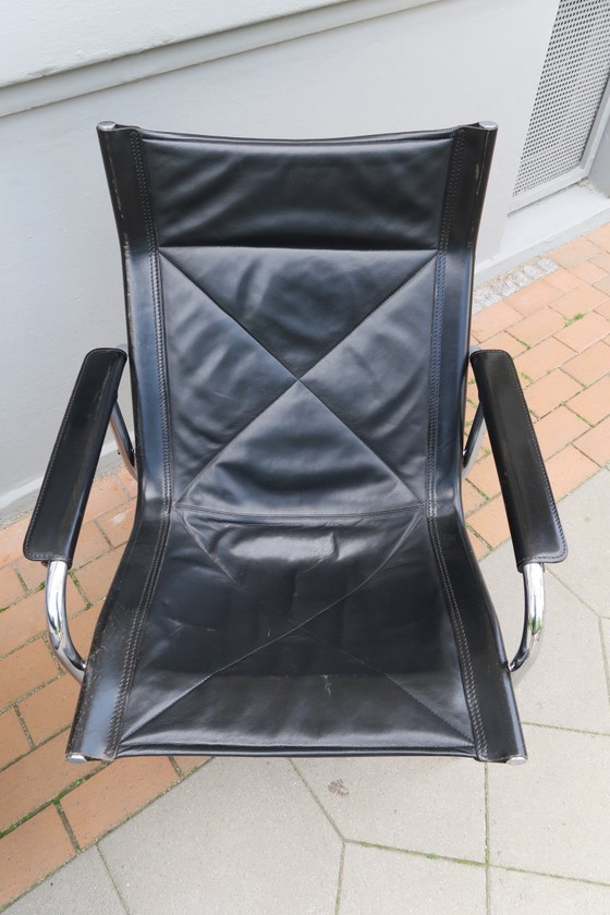 Image 1 of 2 poltrone in pelle di Hans Eichenberger per Strässle anni '80