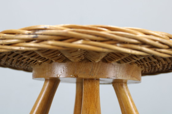 Image 1 of 1970s Jan Kalous Wooden Stool for ULUV, Czechoslovakia 