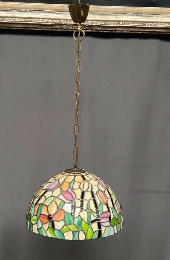 Colgante estilo Tiffany. – Lámparas de araña, Crystal, Glass, Art Nouveau (photo 2 of 6)