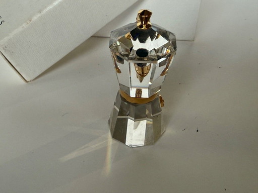 Swarovski miniature italian coffee maker 