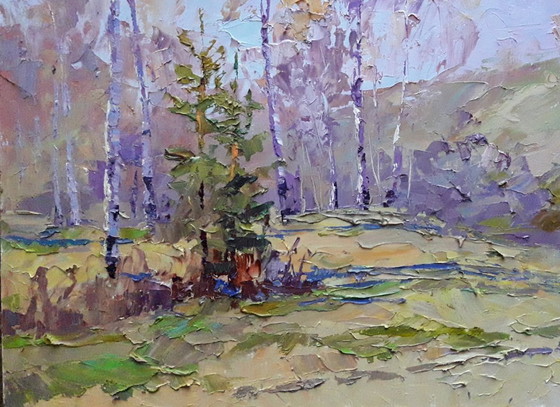 Origineel olieverfschilderij Natuurlandschap Lentebos – Schilderijen & Tekeningen, Canvas (photo 8 of 8)