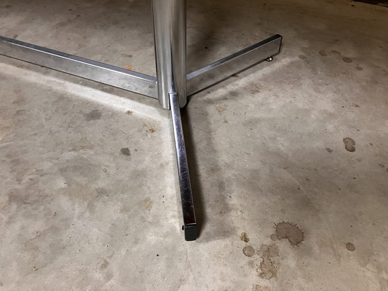 Image 1 of Vintage Dining Table Chrome Solid cherry industrial