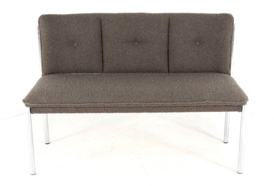 Image 1 of Vintage eetkamerbankje stoelen eetstoelen nieuw gestoffeerd