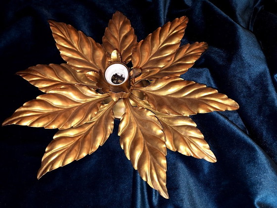 Image 1 of Lámpara de techo Florentine Gold-Plated de Hans Kögl, mediados de siglo, 1960