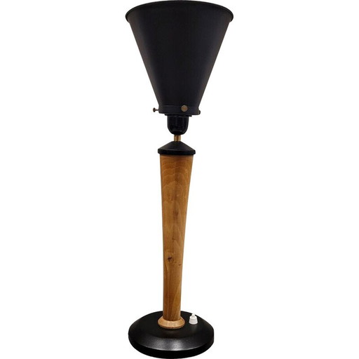 Vintage Tischlampe aus Teakholz