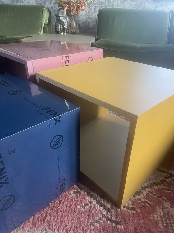 Image 1 of designer set salontafel bijzettafel  twv €1539 Fenix colore