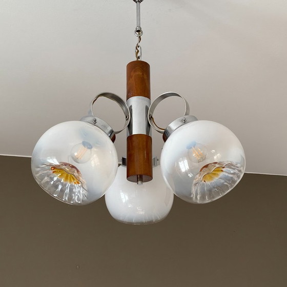 Image 1 of MAZZEGA kroonluchter. 1970. MURANO glas. Italië.