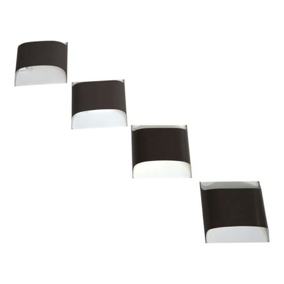 Image 1 of Juego de 4 lámparas de pared Staff de Dieter Witte y Rolf Krüger, 1970.