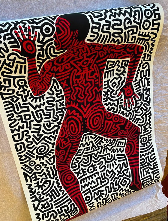 Image 1 of Keith Haring – Der Tänzer – Ausstellung in der Tony Shafrazi Gallery 1984, Poster 61 x 91 cm