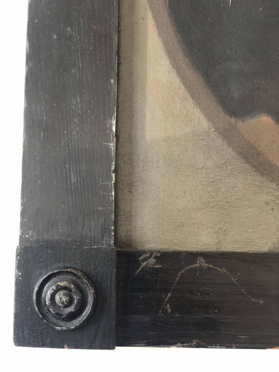 Image 1 of Grand portrait original ancien du XIXe siècle représentant un Allemand