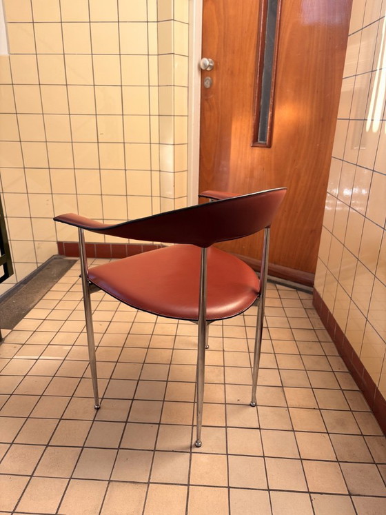 4 poltrone Fasem P40 – Sedie da pranzo, Leather, Metal (photo 5 of 9)