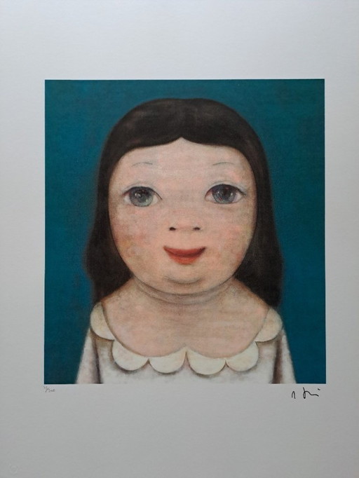 Nach Nara Yoshitomo, Mädchen, 1990er Jahre, Lithografie in limitierter Auflage