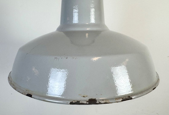 Image 1 of Suspension industrielle en émail gris, années 1960
