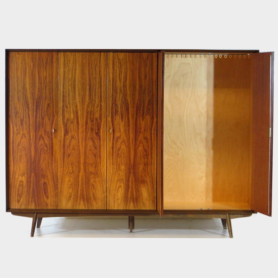 Image 1 of Großer 5-türiger Kleiderschrank aus Palisanderholz, 1960er Jahre