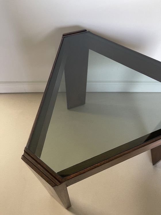 Image 1 of Vintage Porada Arredi wooden triangle side table