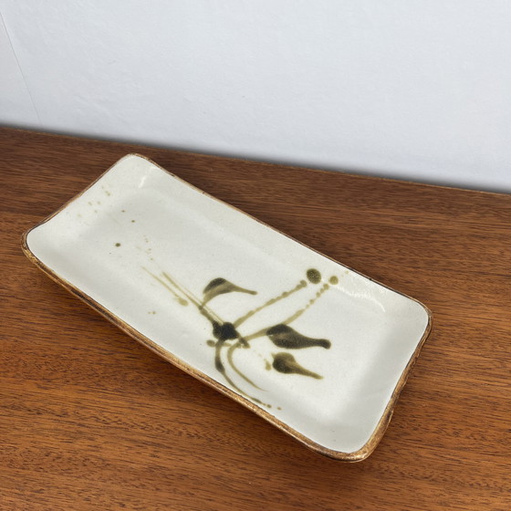 Image 1 of Piatto rettangolare &quot;La Colombe&quot;, 1950/60, Madeleine Brault