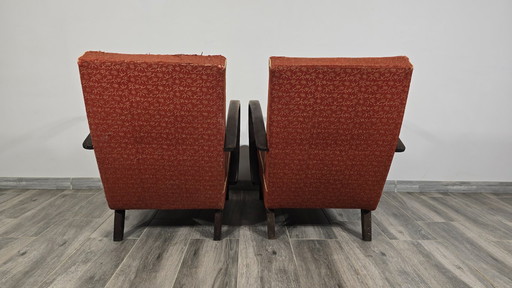 Set of Vintage Armchairs by Jindrich Halabala